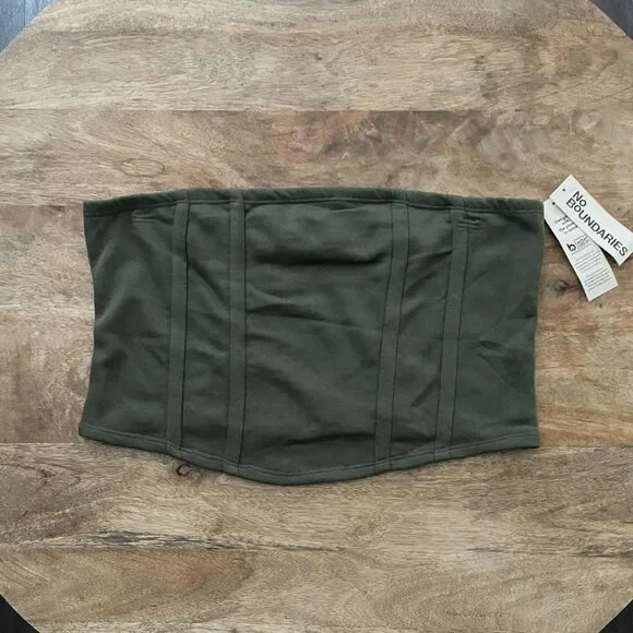 NEW 2Pc 20 (XXL) Olive Tube Top & Short Set - Picture 2 of 9